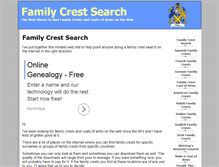 Tablet Screenshot of familycrestsearch.org